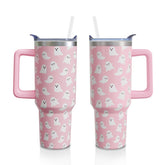 Aokoyi front view of 40oz ghost tumbler showing full design and capacity benefits