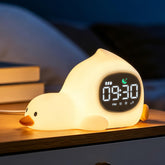 Aokpsrt duck clock front view showing display and friendly shape for bedroom comfort