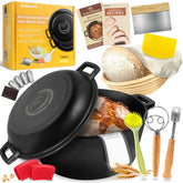 Aollewoiti Dutch oven front view showing lid and handles for durable cooking