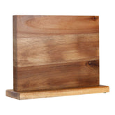 Aomiesen front view acacia knife block showing compact design and secure hold