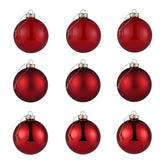 AOMOONOA front packaging showing burgundy glass ornaments and set benefit durability