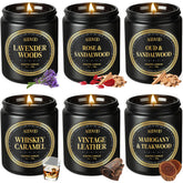 AOOVOO gift box of six candles showcasing elegant packaging and premium presentation
