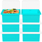 Aopigavi front view of stacked trays with lids showing neat storage benefit