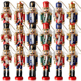 Aoriher wooden nutcrackers front packaging showing full 24-piece set benefit easy decorating