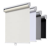 AOSKY front view of ivory roller shade showing full blackout and clean look
