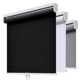 AOSKY front view showing packed roller shade and label for quick identification and fit