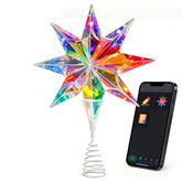 Aoycocr front view of 3D Bethlehem star showing holographic glow and focal impact