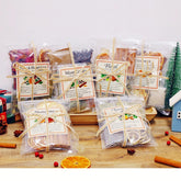 Apragaz front packaging showing six themed simmer sachets and benefits