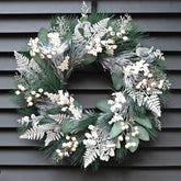 ArcadiaArt front view on door showing inviting winter curb appeal