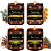 Aredenua four-pack front packaging showing coordinated holiday candles and gift appeal