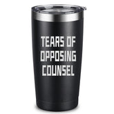 ARIABLE tumbler front engraving showing witty slogan and durable finish, great gift