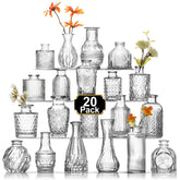 Arme front view of 20-piece vase set showing vintage variety and styling potential
