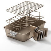 Armorbear front view of roasting pan showing shape and finish for durable cooking