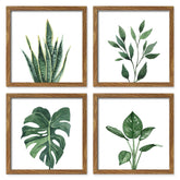 ArtbyHannah framed front view showcasing walnut frame and balanced botanical set benefit: cohesive focal point
