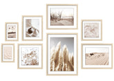 ArtbyHannah front packaging showing eight beige frames, easy wall styling