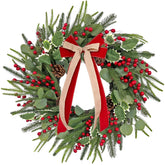 ARTINCRAFIO front-view wreath showing full decoration and curb appeal