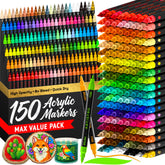 ARTISTRO front packaging showing complete 150-color marker set and easy gifting benefit