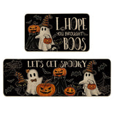 Artoid Mode front view of two spider web mats enhancing Halloween decor
