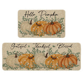 Artoid Mode front view of orange maple leaves mats adds seasonal charm and floor protection