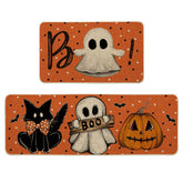Artoid Mode front view of ghost Boo orange mats showing festive design and color pop