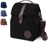 ASEBBO front view showing classic canvas and leather for stylish protection