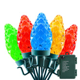 ASENEK front view of packed string lights showing length and LEDs for easy setup