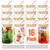 ASKIZ front packaging showing all 16 glasses and accessories, ready for use