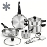 ASKSCICI front view full set showing all pieces and organized layout for versatile cooking
