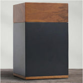 Aspen Studio front view of walnut urn showing dignified memorial finish