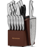 Astercook front view with knife block showing organized storage and quick access
