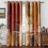 Asuexpect front view of burnt orange curtains showing warm modern look and coverage