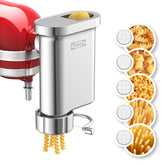 Atbod front view of metal pasta press showing robust build and easy controls