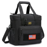 ATRIPACK front view showing pockets and durable fabric, organized storage benefit