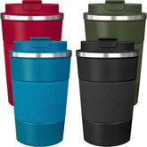 ATZNZIK front view of four-pack tumbler set showing colors and packaging benefit