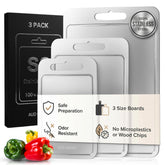 AUD Goods front packaging showing the steel cutting board set durable and organized