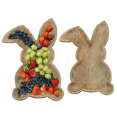 AuldHome Design front view of bunny trays highlighting rustic charm and versatile serving use
