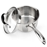 AVACRAFT saucepan front view showing lid and sleek exterior finish for stylish kitchens