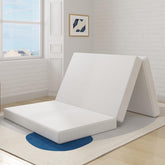 Avenco folding mattress front view showing full-size sleep surface and design benefits
