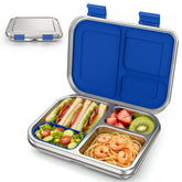 BABHAMNESS front view of bento box showing durable lid and compact shape for portability