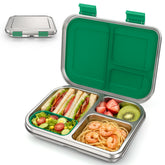 BABHAMNESS green bento front view showing compact leak-resistant design and durable build
