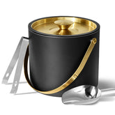 Bakpoco front view matte black ice bucket showing elegant design and cooling benefit
