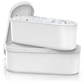BALCI front view white tubs with sprinkles pattern showing stylish storage