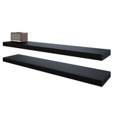 BAMEOS front view matte black shelf showing clean floating look and styling benefit