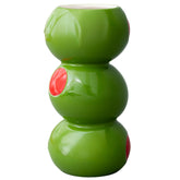 ban.do stacked olives vase front view showing olive-green finish and shape, adds personality