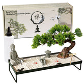 BangBangDa front tray view showing full tabletop Zen garden, calming desk decor