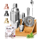 barillio front packaging and bamboo stand showing neat display and easy access