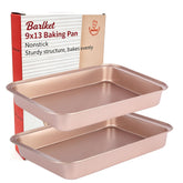 Barlket front view rose-gold pan showing clean edges and even finish for polished serving