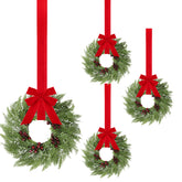 Barydat front view wreath on cabinet showing compact festive accent