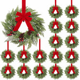 Barydat front view wreath on cabinet showcasing festive finish and easy hanging
