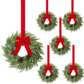 Barydat front view wreath hung on cabinet adds instant holiday cheer
